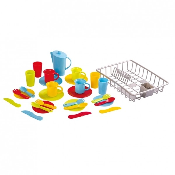 Nádobí s odkapávačem plast 30ks v blistru 29x15x24cm 24m+