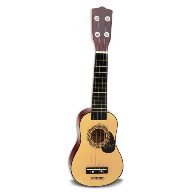 Bontempi Dřevěné ukulele se 4 strunami 52,5 x 16,9 x 6,4 cm