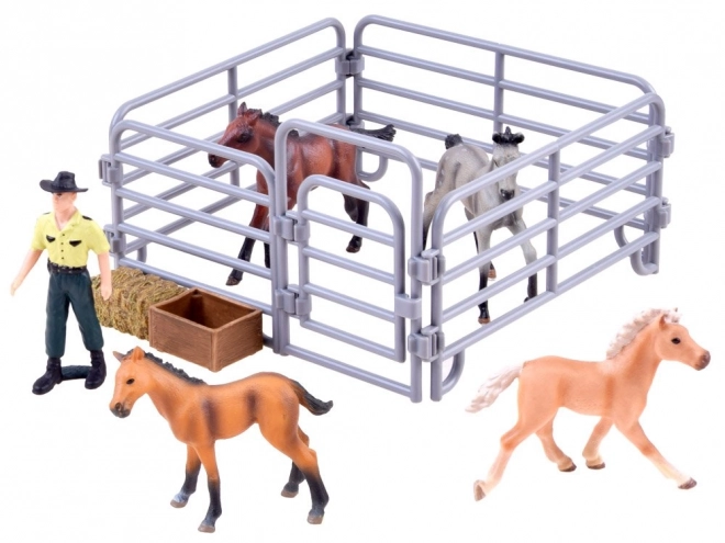 Sada figurek hřebců koní farma ZA2993 – A