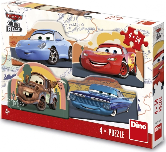 DINO Puzzle Cars: Na cestě 4x54 dílků