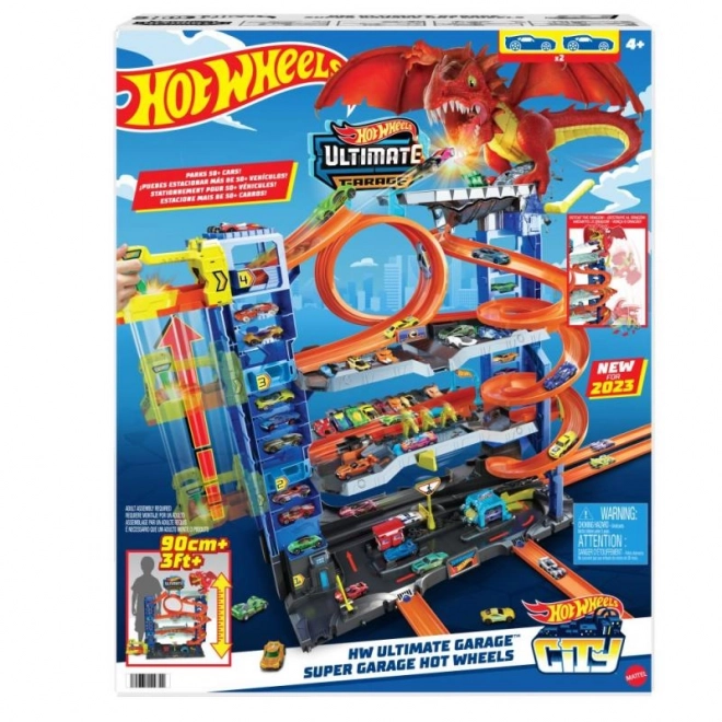 Mega garáž s dračí útok Hot Wheels City