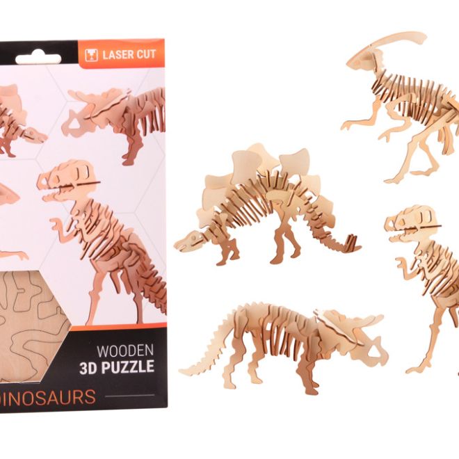 Puzzle 3D dřevěné Dinosaurus