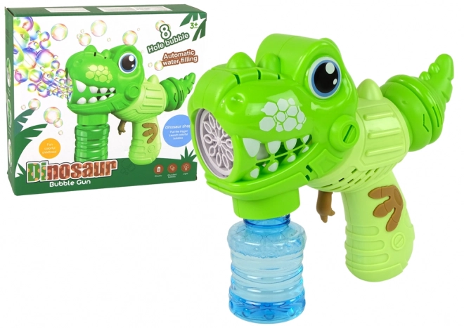 Pistole na mýdlové bubliny Dinosaur Green Liquid