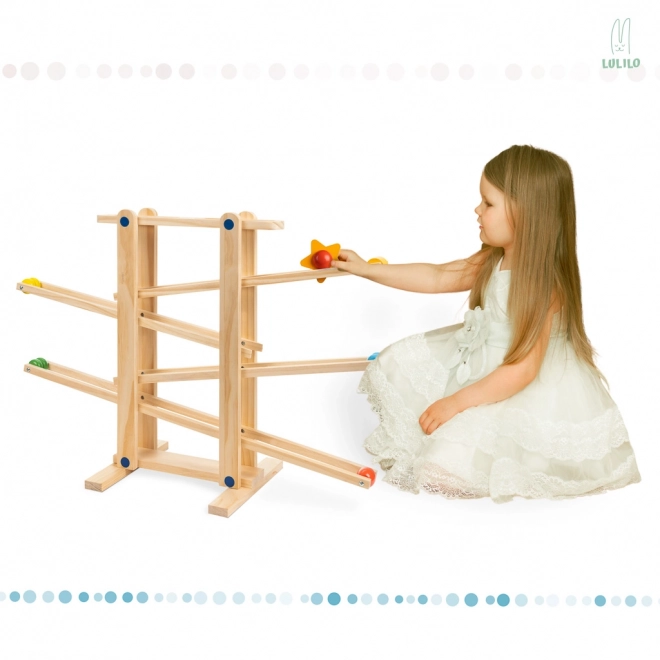 Dřevěná kuličková dráha Lulilo Apia - 49,5 cm