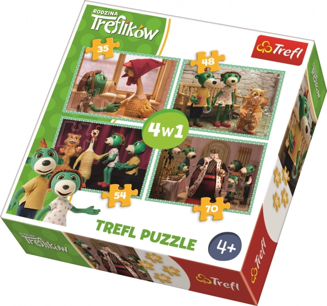 Puzzle Treflíci 4v1 (35,48,54,70 dílků)