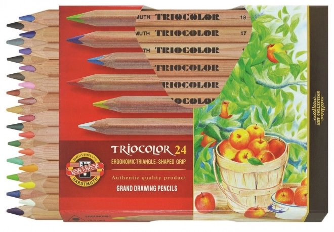 KOH-I-NOOR Trojhranné pastelky 3154 Triocolor Natur silné 24 ks