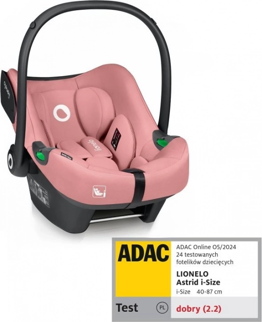 Dětská autosedačka LIONELO Astrid i-Size růžová