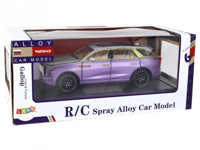 RC Auto 1:24 Hliníkové E-9 Dálkově ovládané vozidlo fialové barvy