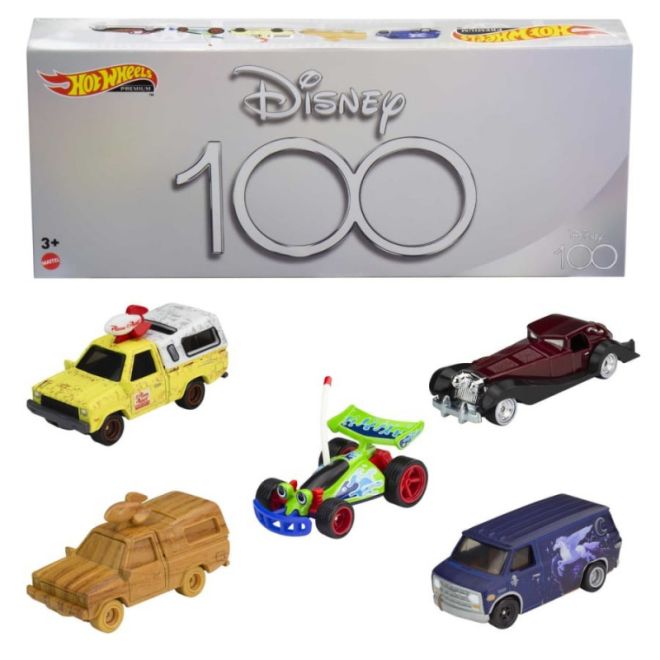Hot Wheels Premium Disney 100th Anniversary sada 5 autíček