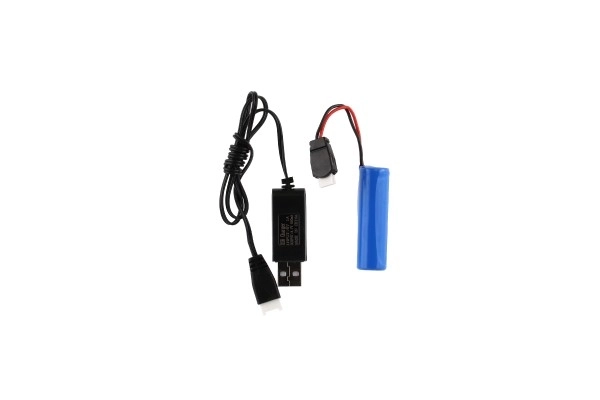 Motorový člun/loď do vody RC plast 22cm černý na baterie+dob. pack+USB 2,4Ghz v krabici 29x22x9cm