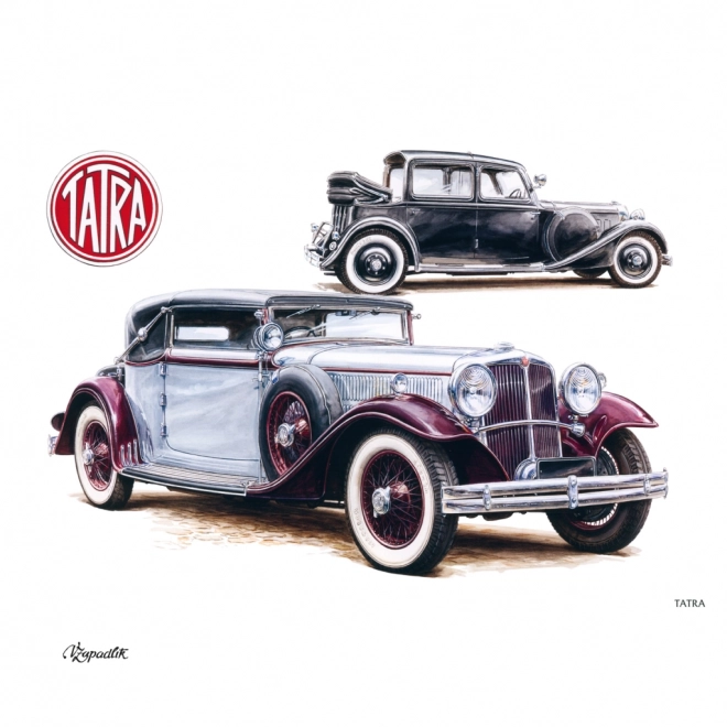 NOTIQUE Poznámkový kalendář Classic Cars – Václav Zapadlík, 2025, 30 x 30 cm