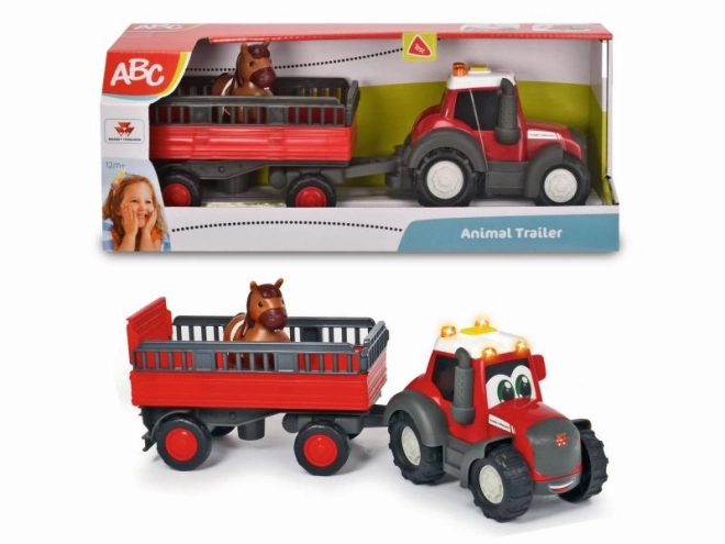 ABC Traktor Massey Ferguson s přívěsem 30 cm