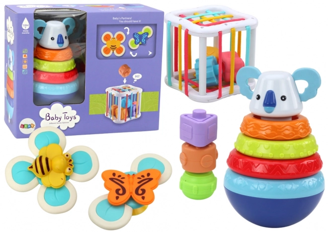 Sada smyslových hraček Tower Koala Educational Cube Spinners