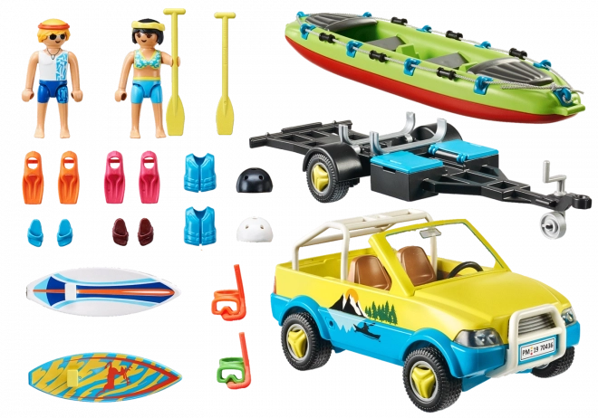 PLAYMOBIL® Family Fun 70436 Plážové auto s lodním přívěsem