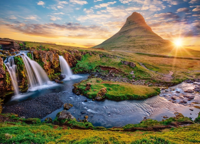 Puzzle Vodopád Kirkjufellsfoss - Island