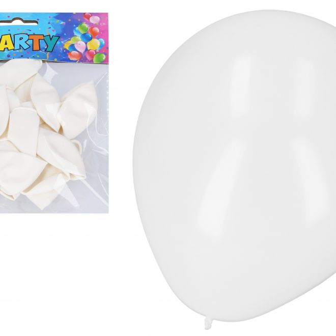 Bílé balónky nafukovací 30 cm - sada 10 kusů