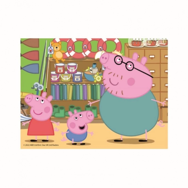 PEPPA PIG 12 Dřevěné licenční kostky