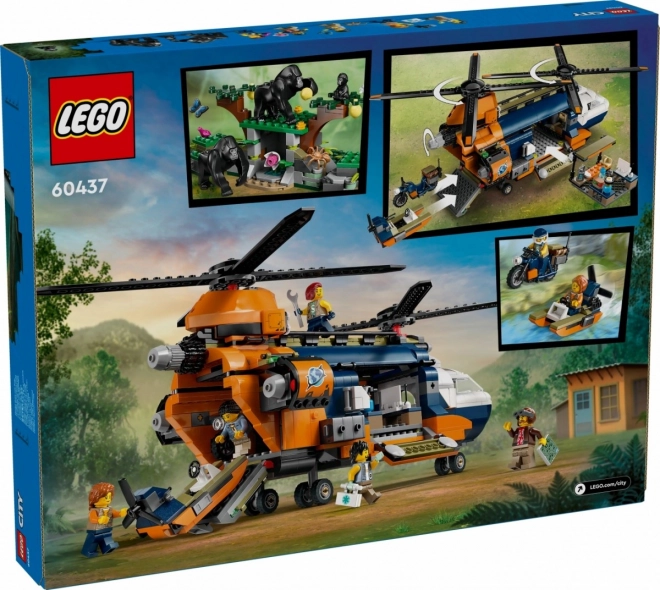 LEGO City 60437 Helikoptéra na průzkum džungle v základním táboře