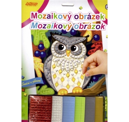 Mozaika třpytivý obrázek mix druhů