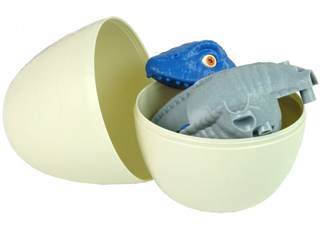 Mosasaur Dinosaur Set s vajíčkem DIY Šroubovák modrý