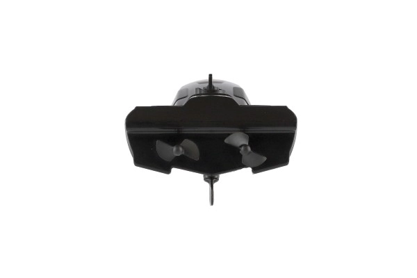 Motorový člun/loď do vody RC plast 22cm černý na baterie+dob. pack+USB 2,4Ghz v krabici 29x22x9cm