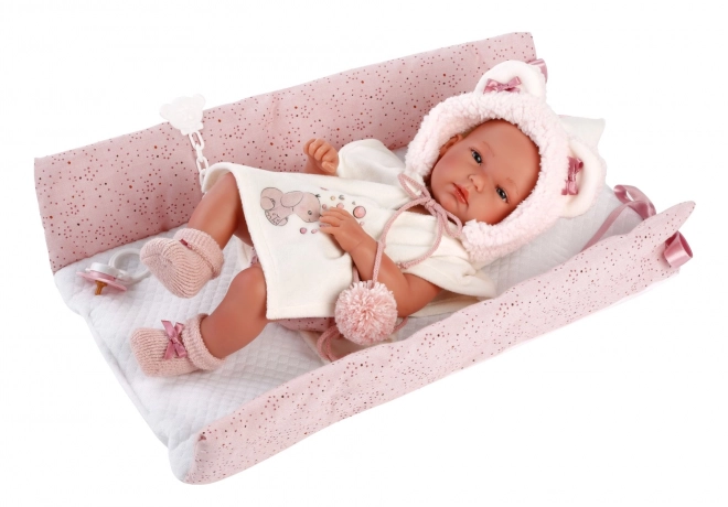 Llorens 63544 NEW BORN HOLČIČKA - realistická panenka miminko s celovinylovým tělem - 35 cm