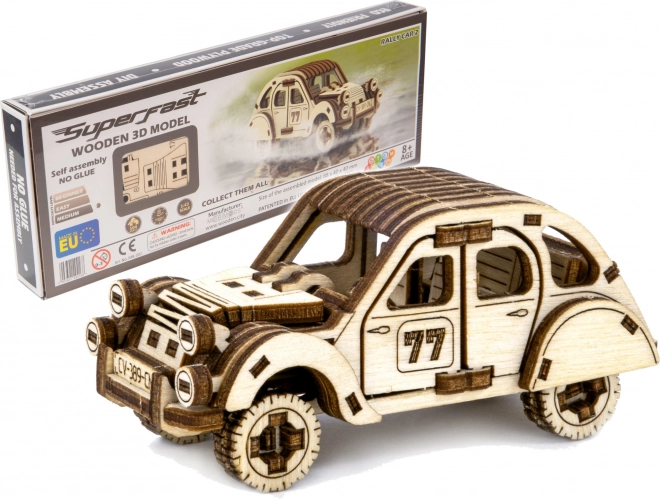 Wooden City 3D puzzle Superfast Rally Car č.2