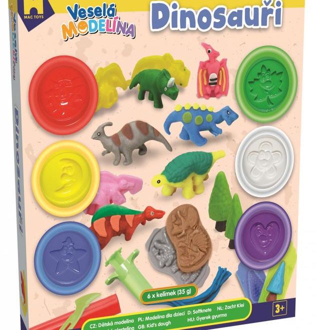 Veselá modelína dinosauři