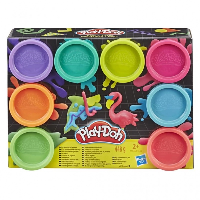 Play-doh Balení 8 ks kelímků neonové barvy