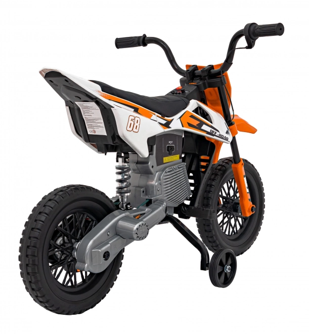 Dětská jízda na motorce PANTONE 361C Oranžová s EVA koly a audio panelem