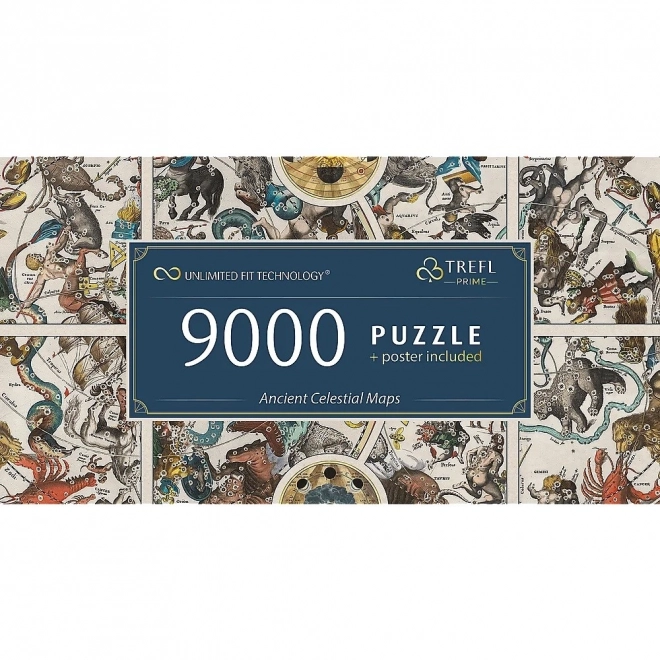 TREFL Puzzle UFT Staré nebeské mapy souhvězdí 9000 dílků