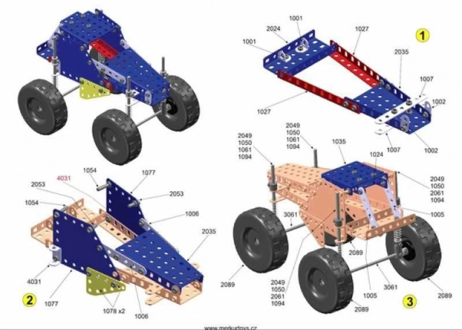 Merkur 1.1 Stavebnice vozidel - 240 dílů