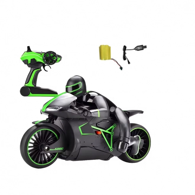 RC motorka s 2.4G ovládáním zelená