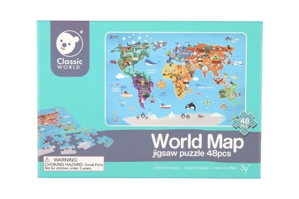 Puzzle Mapa světa - 48 dílků