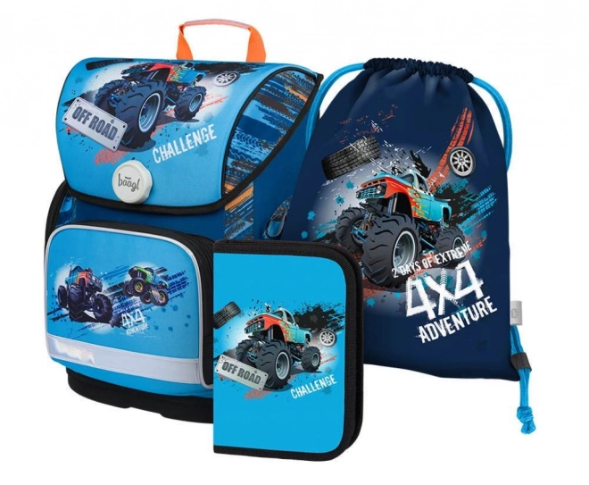 BAAGL SET 3 Ergo Truck: aktovka, penál, sáček