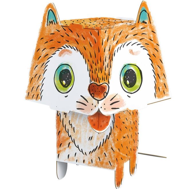 "Cat" 3D omalovánky-kompozice pro děti