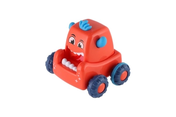 Auto monster plast 9x8cm mačkací jezdící 4 barvy