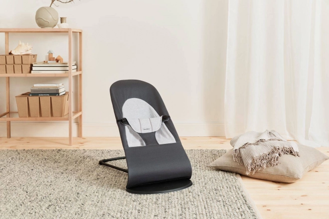 BABYBJORN - Lehátko BALANCE SOFT COTTON/JERSEY - růžová/šedá – Šedá / šedá