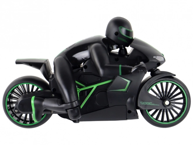 Zelený RC motocykl pro děti