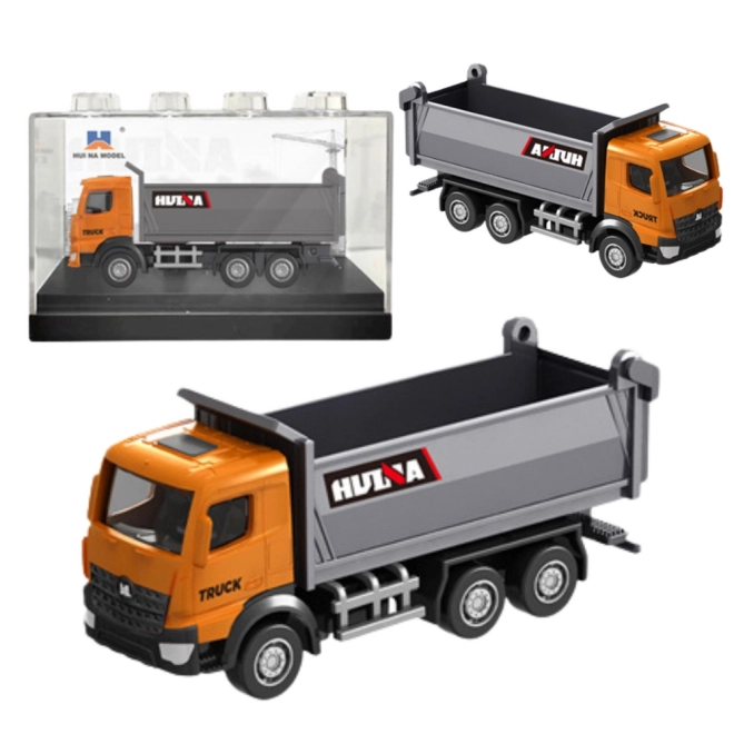 Kolekcionářský model nákladního auta Huina oranžový 1:80