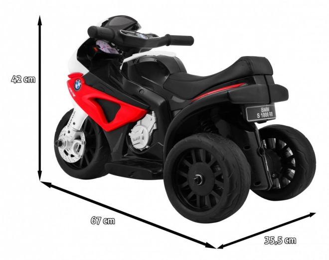 BMW S1000 RR Mini motorka na baterie pro děti Červená + 3 kola + zvuky + LED dioda