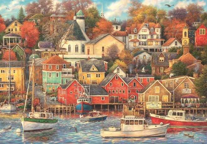 Puzzle 1500 dílků Kompaktní Dobré časy Přístav