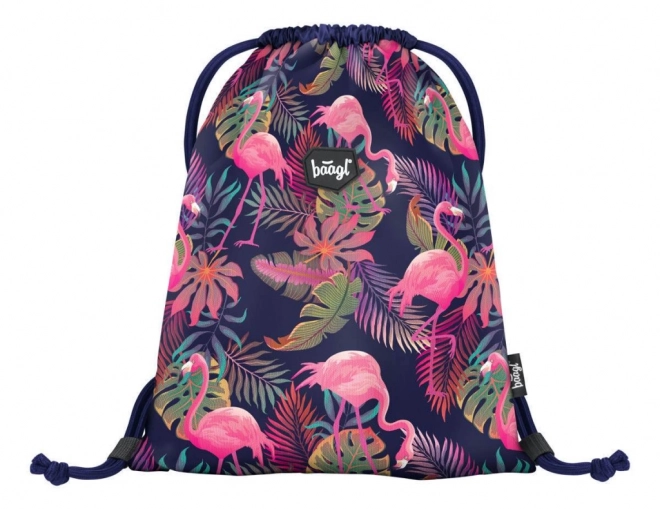 BAAGL SET 3 Flamingo: batoh, penál, sáček ver. 2