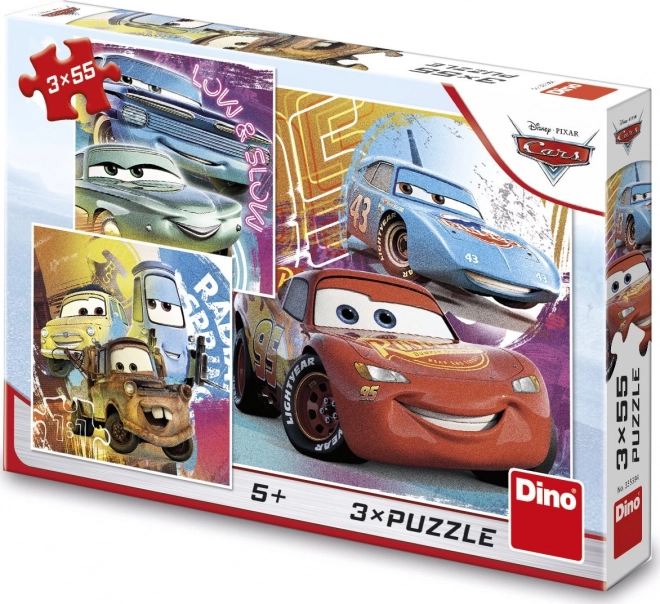 Puzzle Cars kamarádi 3x55 dílků