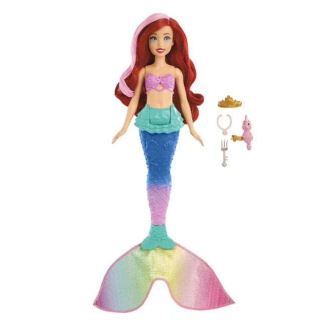MATTEL Disney Princess panenka Ariel malá mořslá víla plave, mění barvu