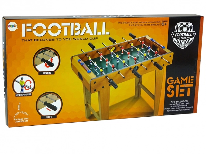 Dřevěná hra Foosball Dexterity Game 62 cm vysoká