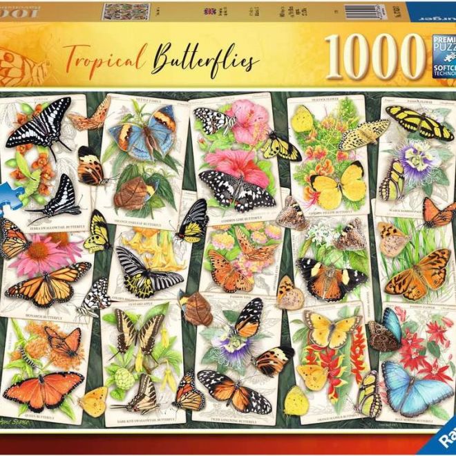RAVENSBURGER Puzzle Tropičtí motýli 1000 dílků