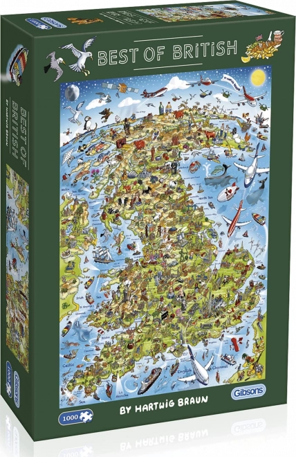 GIBSONS Puzzle To nejlepší z Británie 1000 dílků