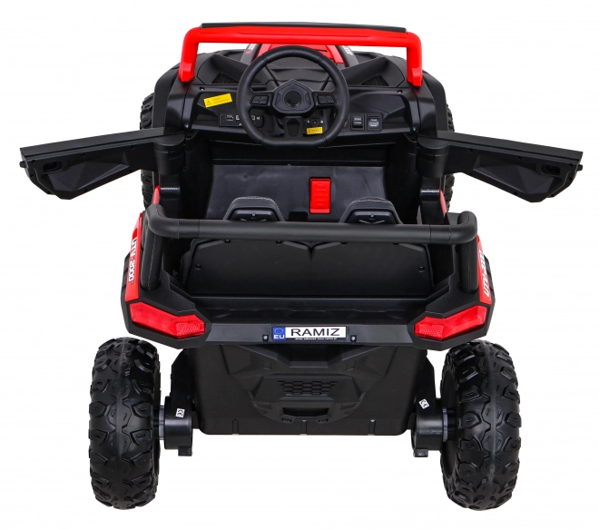 Buggy UTV 2000M závodní auto na baterie + MP3 zvuky světla + dálkové ovládání + pomalý start – Červené