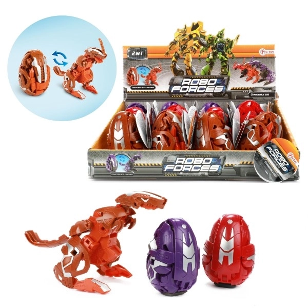 Transformer vejce/dinosaurus plast 8cm 3 barvy